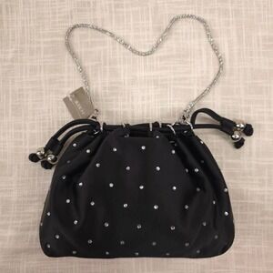 J.Crew Drawstring pouch bag in crystal-embellished satin
